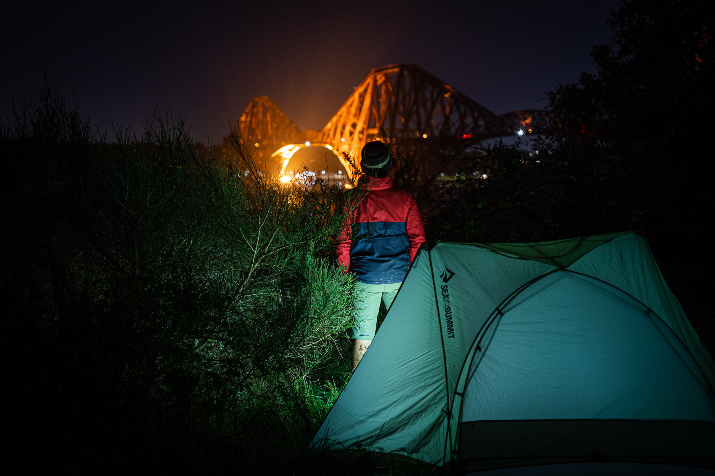 Markus Stitz at his tent