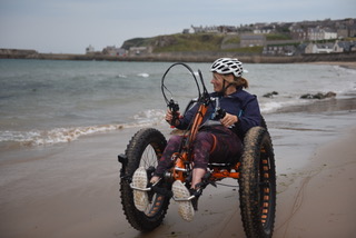 Karen Darke and her handcycle