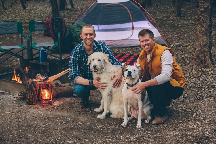 Justin Yoder, Patrick and their dogs