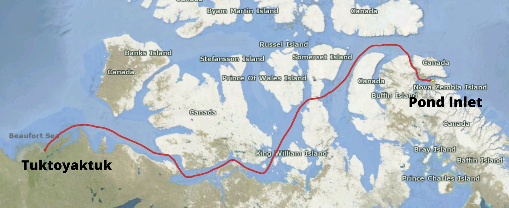 Map of planned route (copyright Karl Kruger)