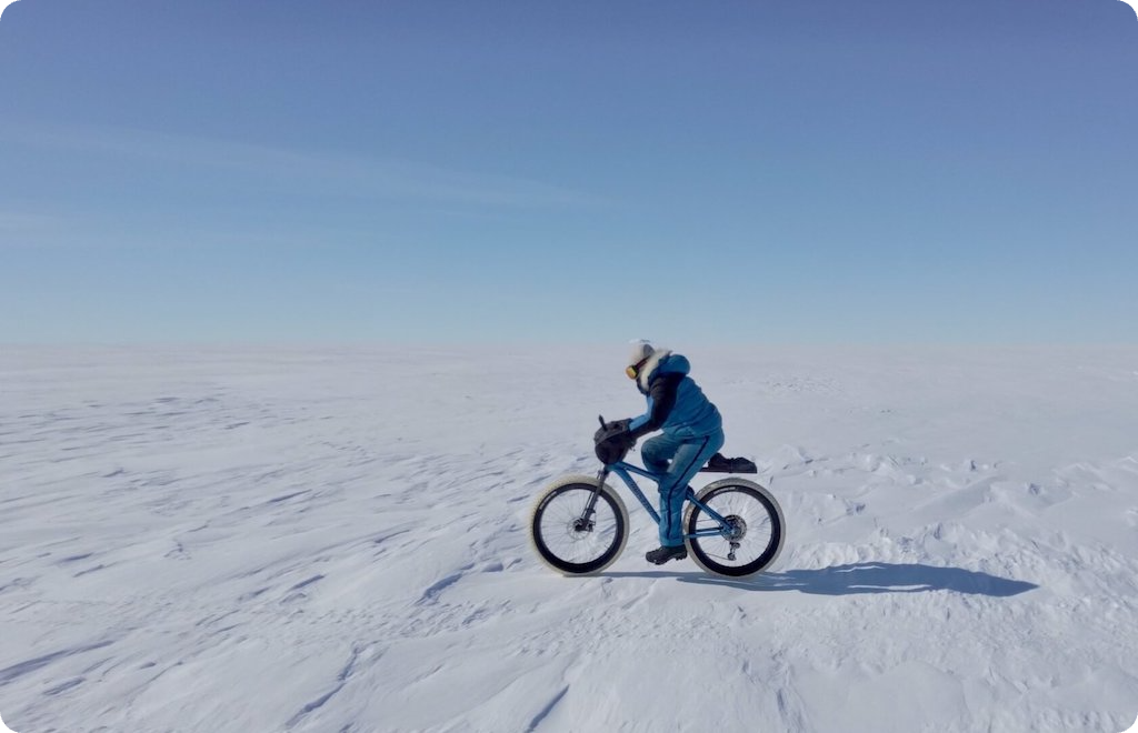 Biking across Antarctica